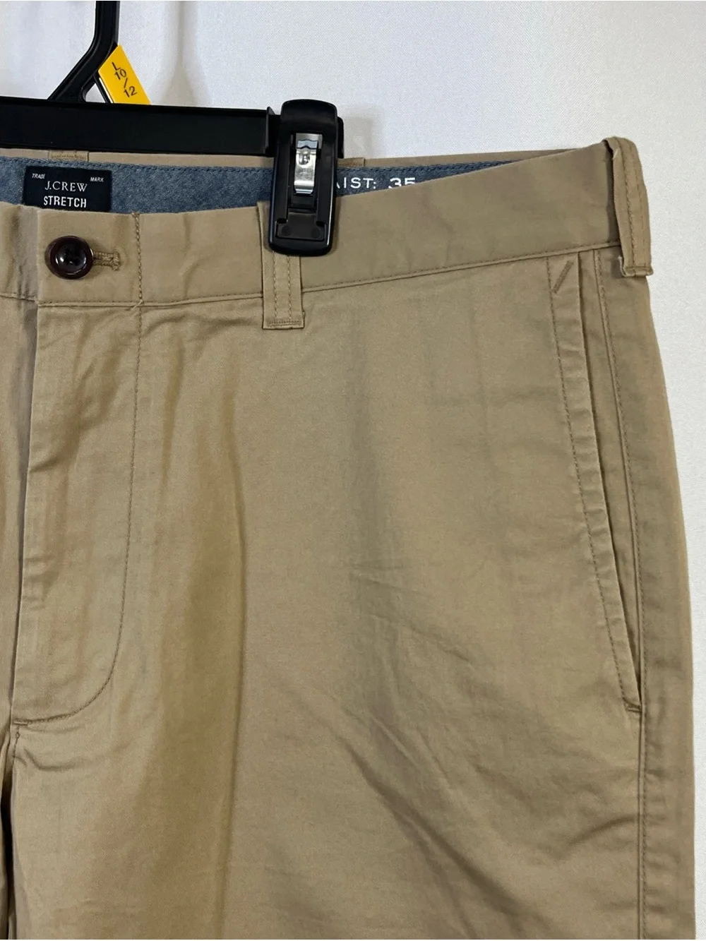 NWT J. Crew Men's Shorts Size 35 Tan Stretch Chino 10.5